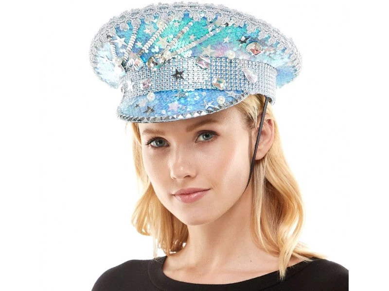 KBW GLOBEL CORP NEW ARRIVALS RAVE QUEEN HAT LIGHT BLUE 4 KBW GLOBEL CORP NEW ARRIVALS RAVE QUEEN HAT LIGHT BLUE