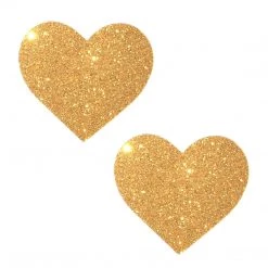 NevaNude ✨MISCHIEVOUS & MAGICAL COLLECTION Gold Fairy Dust Glitter I Heart U Nipple Cover Pasties