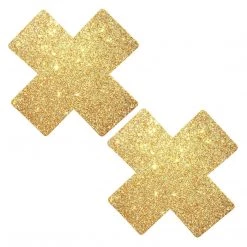 NevaNude Gold Fairy Dust Glitter X Factor Nipple Cover Pasties