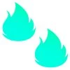 NevaNude Glow In The Dark Flirty Flame Nipple Cover Pasties