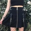 RAVELAND TOP STAR BLACK SKIRT WOMEN