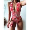 RAVELAND RED AND WHITE SNAKE SWIMSUIT WOMEN