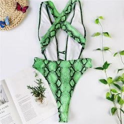 RAVELAND GREEN SNAKE SWIMSUIT