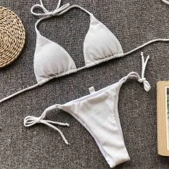 RAVELAND SPARKLE SILVER SWIMSUIT (2PC SET) WOMEN