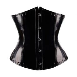 RAVELAND LATEX WAIST CINCHER/ BLACK UNDERBUSTS & CORSETS