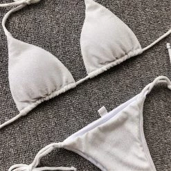 RAVELAND SPARKLE SILVER SWIMSUIT (2PC SET) WOMEN