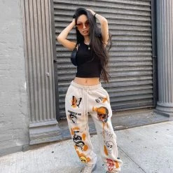 RAVELAND ADDICTED SWEATPANTS WHITE WOMEN