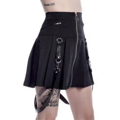 RAVELAND TOP STAR BLACK SKIRT WOMEN