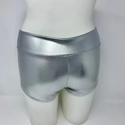 RAVELAND RL METALLIC BOOTY SHORTS- SILVER 7 RAVELAND RL METALLIC BOOTY SHORTS- SILVER