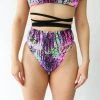 RAVELAND LIQUID JUNGLE PURPLE BRAZILIAN HIGH WAISTED BOTTOMS