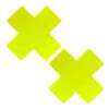 NevaNude Lemon Fruitella Neon Yellow Wet Vinyl Blacklight X Pasties ALIENS COLLECTION