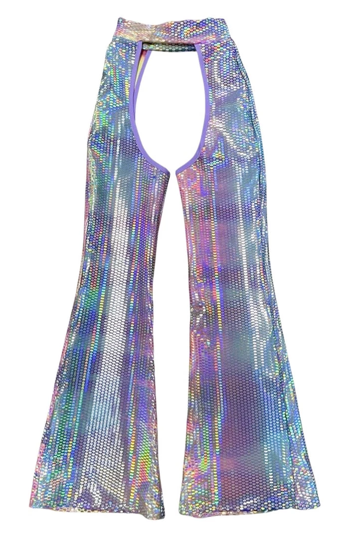 RAVELAND LIQUID MIRROR PURPLE TIE DYE CHAPS WOMEN 4 RAVELAND LIQUID MIRROR PURPLE TIE DYE CHAPS WOMEN