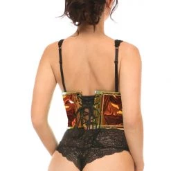 DAISY CORSET Lavish Sunset Holo Open Cup Underwire Waist Cincher