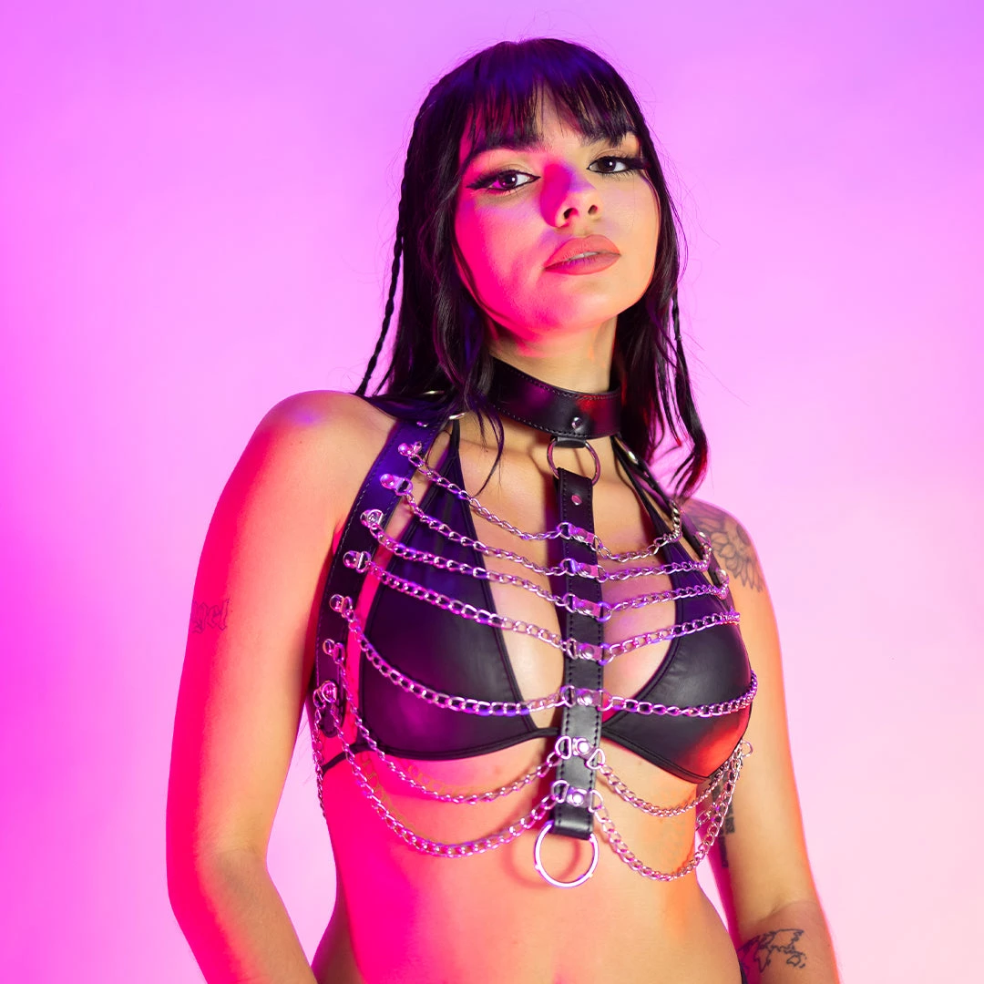 RAVELAND LOCKED UP CHAIN HARNESS BLACK WOMEN 3 RAVELAND LOCKED UP CHAIN HARNESS BLACK WOMEN