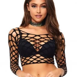 LEG AVENUE Net Crop Top WOMEN