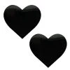 NevaNude Dom Squad Black Wet Vinyl Heart Nipple Cover Pasties HEADBANGER COLLECTION