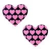 NevaNude Pink Heart NEON Valentines Black Glitter I Heart U Nipple Cover Pasties HEADBANGER COLLECTION