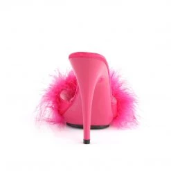 PLEASER FABULICIOUS FUR HEELS HOT PINK SHOES