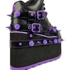 YRU PLATFORMS QOZMO BONDAGE ROSE - BLACK/PURPLE 11 YRU PLATFORMS QOZMO BONDAGE ROSE - BLACK/PURPLE