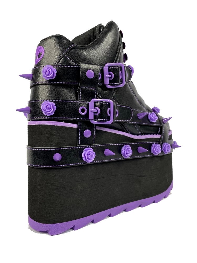 YRU PLATFORMS QOZMO BONDAGE ROSE - BLACK/PURPLE 6 YRU PLATFORMS QOZMO BONDAGE ROSE - BLACK/PURPLE