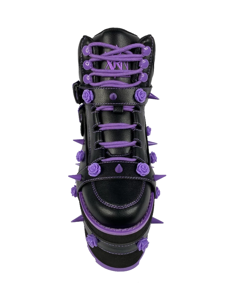 YRU PLATFORMS QOZMO BONDAGE ROSE - BLACK/PURPLE 4 YRU PLATFORMS QOZMO BONDAGE ROSE - BLACK/PURPLE