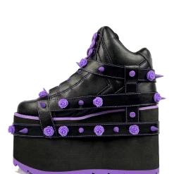 YRU PLATFORMS QOZMO BONDAGE ROSE - BLACK/PURPLE 10 YRU PLATFORMS QOZMO BONDAGE ROSE - BLACK/PURPLE