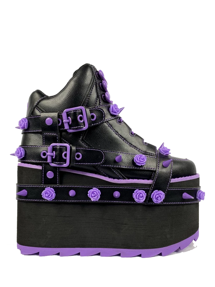 YRU PLATFORMS QOZMO BONDAGE ROSE - BLACK/PURPLE 3 YRU PLATFORMS QOZMO BONDAGE ROSE - BLACK/PURPLE