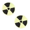 NevaNude RADIOACTIVE GLOW Black Glitter Nipple Cover Pasties HEADBANGER COLLECTION