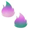 NevaNude Rainbow Reflective Multicolor Grey Flirty Flame Pasties