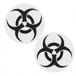 NevaNude BIOHAZARD TOXIC Reflective Black Glitter Pasties HEADBANGER COLLECTION