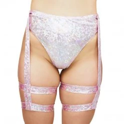RAVELAND RETRO GARTER PANTY - PINK