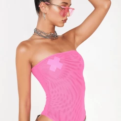 NevaNude Strawberry Fruitella Neon Pink Wet Vinyl Blacklight X Pasties HEADBANGER COLLECTION 8 NevaNude Strawberry Fruitella Neon Pink Wet Vinyl Blacklight X Pasties HEADBANGER COLLECTION