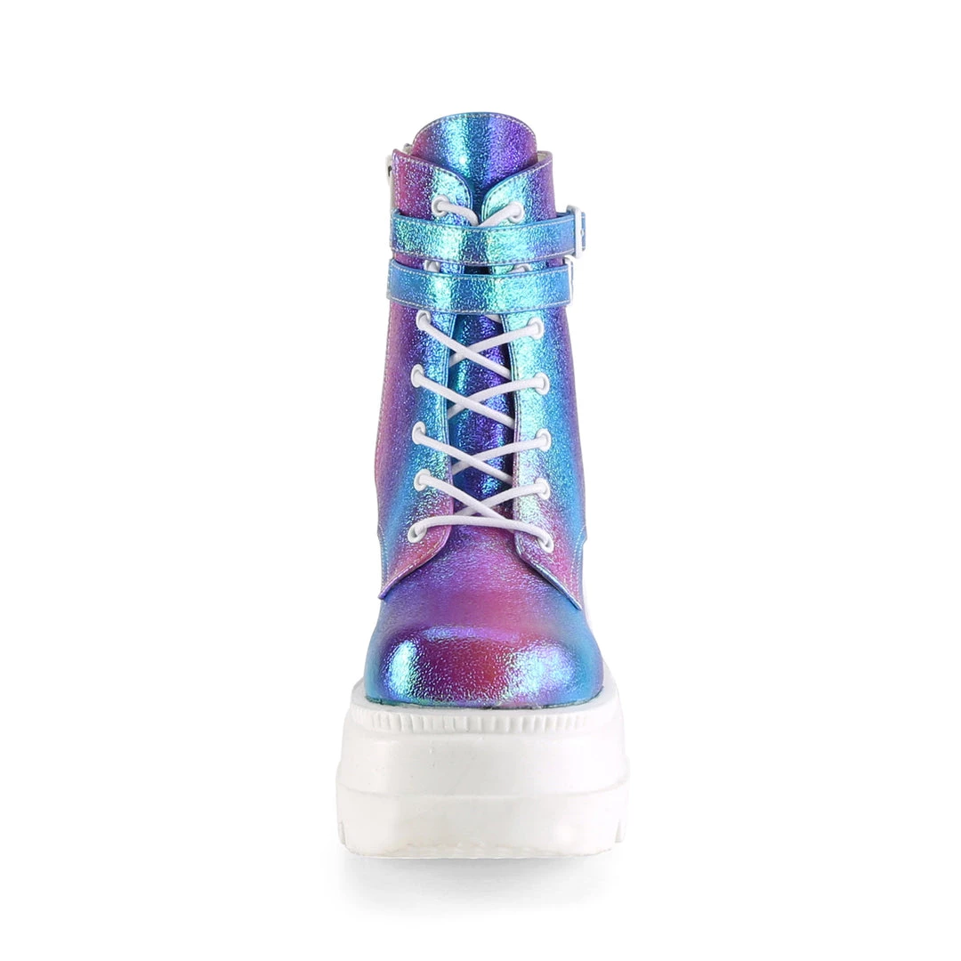 PLEASER INSANE ECSTASY IRIDESCENT BLUE (ANKLE BOOTS) 4 PLEASER INSANE ECSTASY IRIDESCENT BLUE (ANKLE BOOTS)