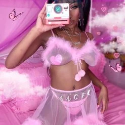 NevaNude Sparkle Pony Pink Glitter I Heart U Pasties ACCESSORIES