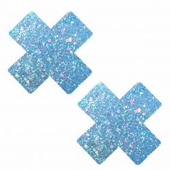 NevaNude Super Sparkle Party Blue Glitter X Pasties