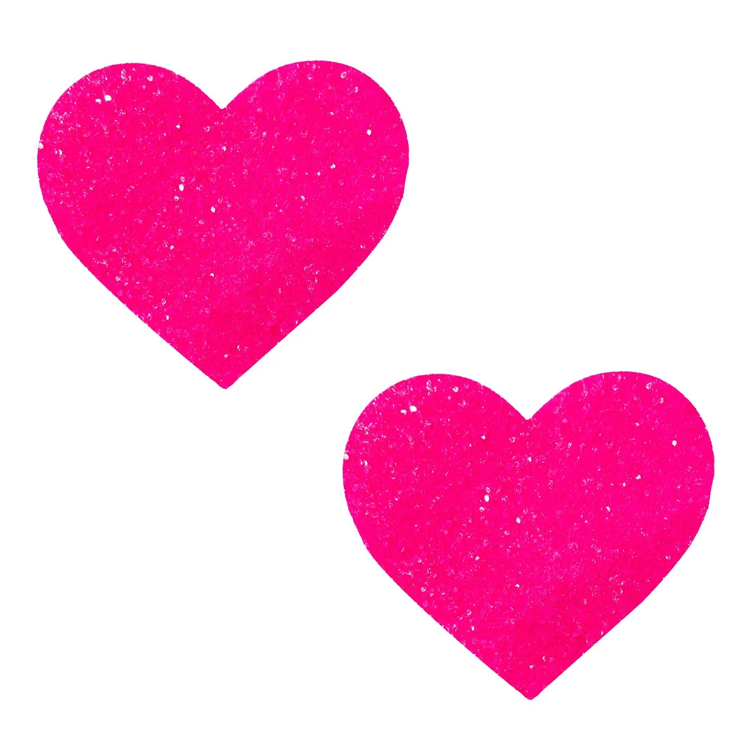 NevaNude Super Sparkle Watermelly Pink Blacklight Glitter I Heart U Nipple Cover Pasties ACCESSORIES 3 NevaNude Super Sparkle Watermelly Pink Blacklight Glitter I Heart U Nipple Cover Pasties ACCESSORIES