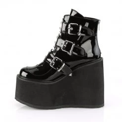PLEASER SHOES RAVE NATION/BLACK ANKLE BOOTS
