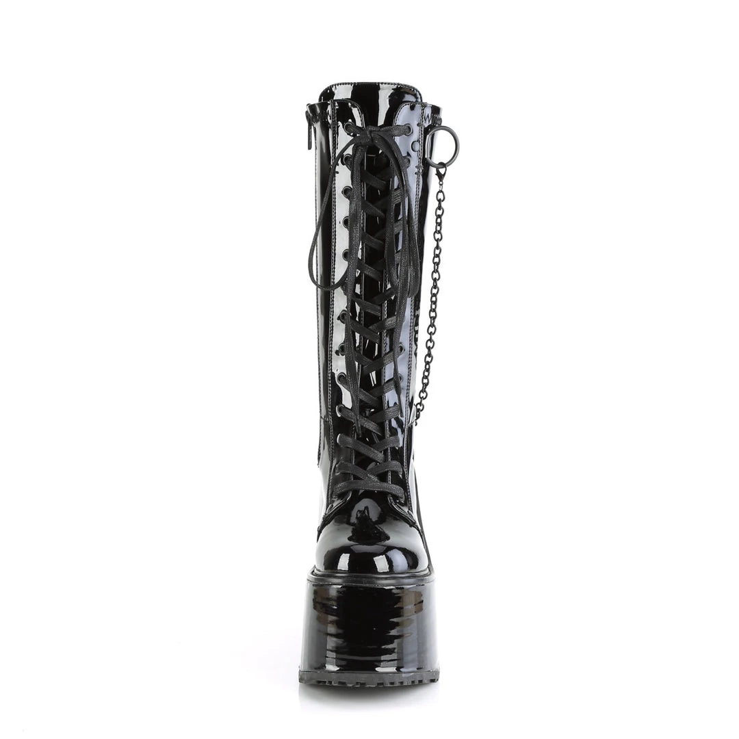 PLEASER UNCHAIN BOOTS BLACK SHOES 7 PLEASER UNCHAIN BOOTS BLACK SHOES