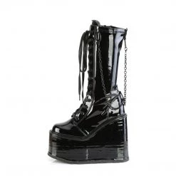 PLEASER UNCHAIN BOOTS BLACK SHOES 10 PLEASER UNCHAIN BOOTS BLACK SHOES