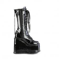 PLEASER UNCHAIN BOOTS BLACK SHOES