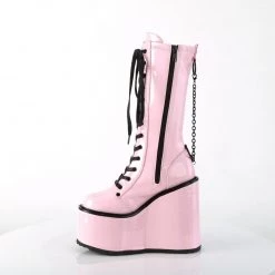 PLEASER UNCHAIN BOOTS PINK HOLOGRAM 10 PLEASER UNCHAIN BOOTS PINK HOLOGRAM