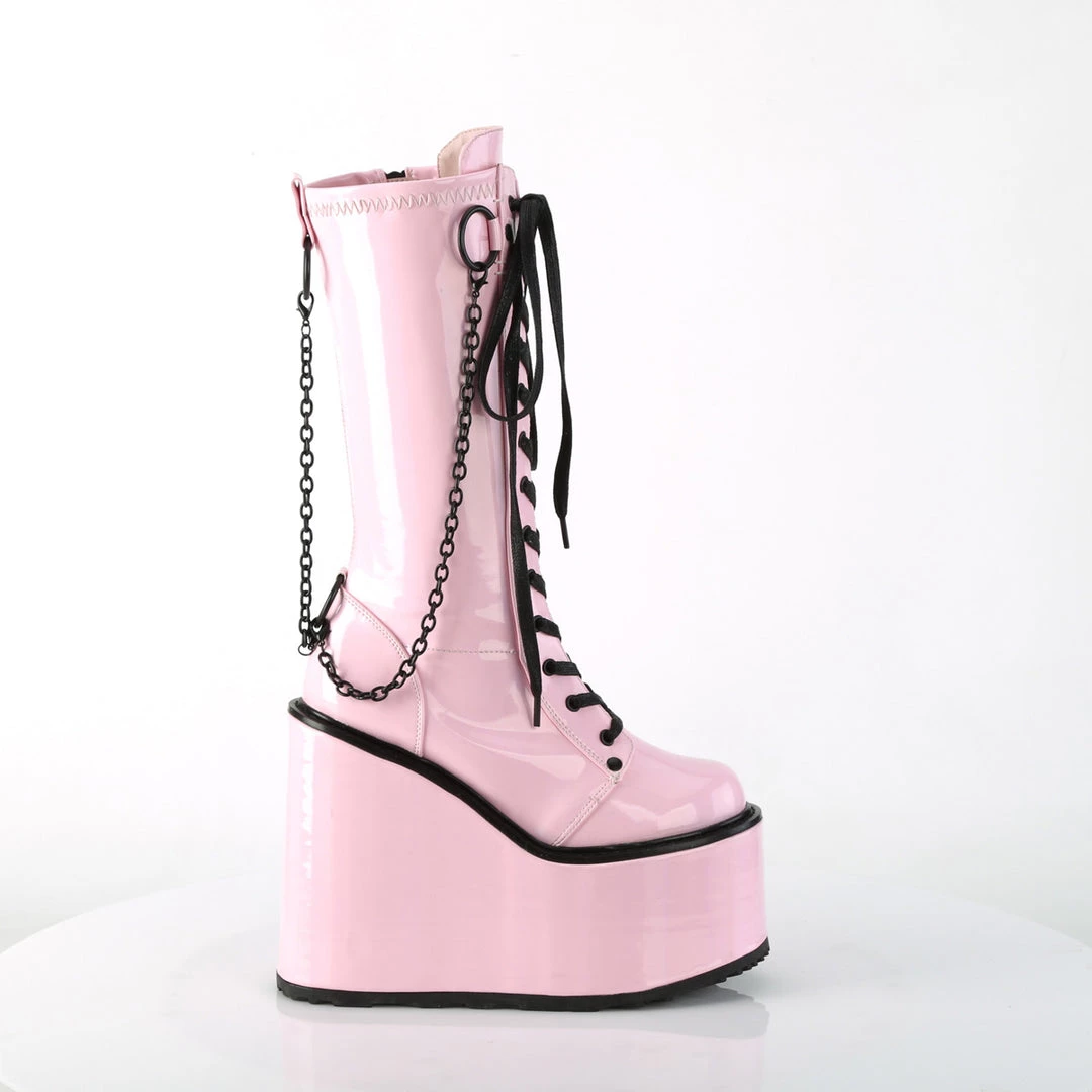 PLEASER UNCHAIN BOOTS PINK HOLOGRAM 4 PLEASER UNCHAIN BOOTS PINK HOLOGRAM