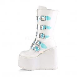 PLEASER SHOES WTF BOOTS/ WHITE