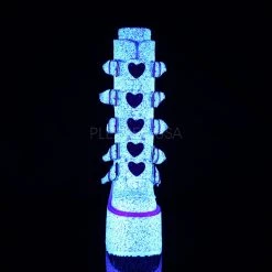 PLEASER WTF BOOTS/ WHITE GLITTER SHOES