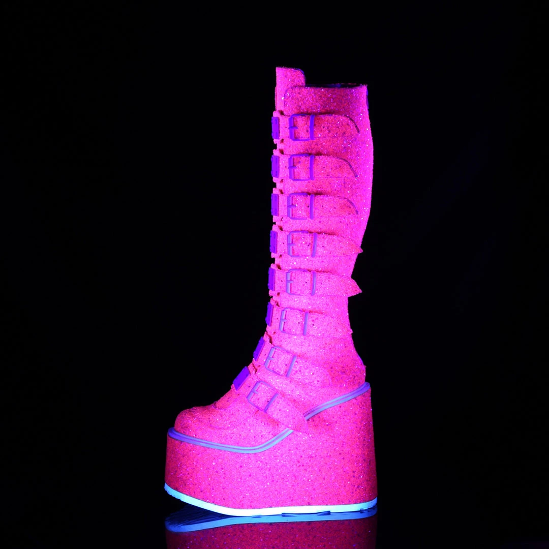 PLEASER SHOES MATRIXX BOOTS X 2.0 PINK GLITTER 6 PLEASER SHOES MATRIXX BOOTS X 2.0 PINK GLITTER