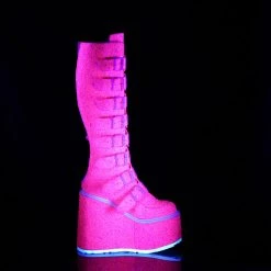PLEASER SHOES MATRIXX BOOTS X 2.0 PINK GLITTER