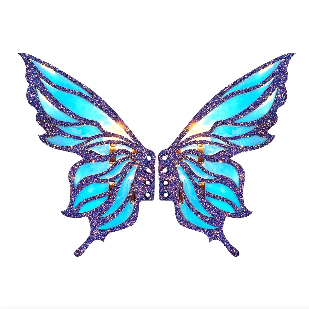 Neva Nude SHOES Feyre Dark Purple Glitter Fairy Original Wingz Pair For Calf Or Boot 6 Neva Nude SHOES Feyre Dark Purple Glitter Fairy Original Wingz Pair For Calf Or Boot