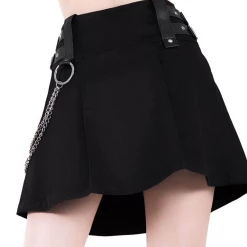 RAVELAND WOMEN STRAP IT UP BLACK SKIRT