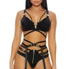 FORPLAY 770204 Buckle Up Lingerie Set
