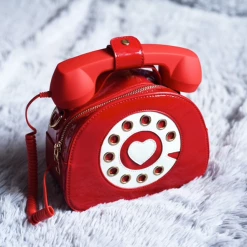 RAVELAND IMMA CALL YOU BACK PURSE RED BAGS & BACKPACKS